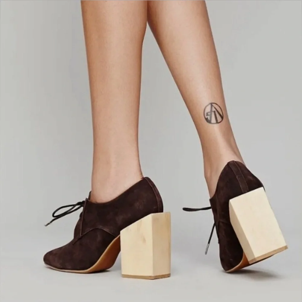 JEFFREY CAMPBELL x FREE PEOPLE wooden heeled shoes - Picture 2 of 9